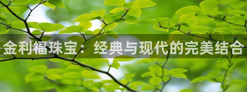 新航娱乐公司艺人：金利福珠宝：经典与现代的完美结合